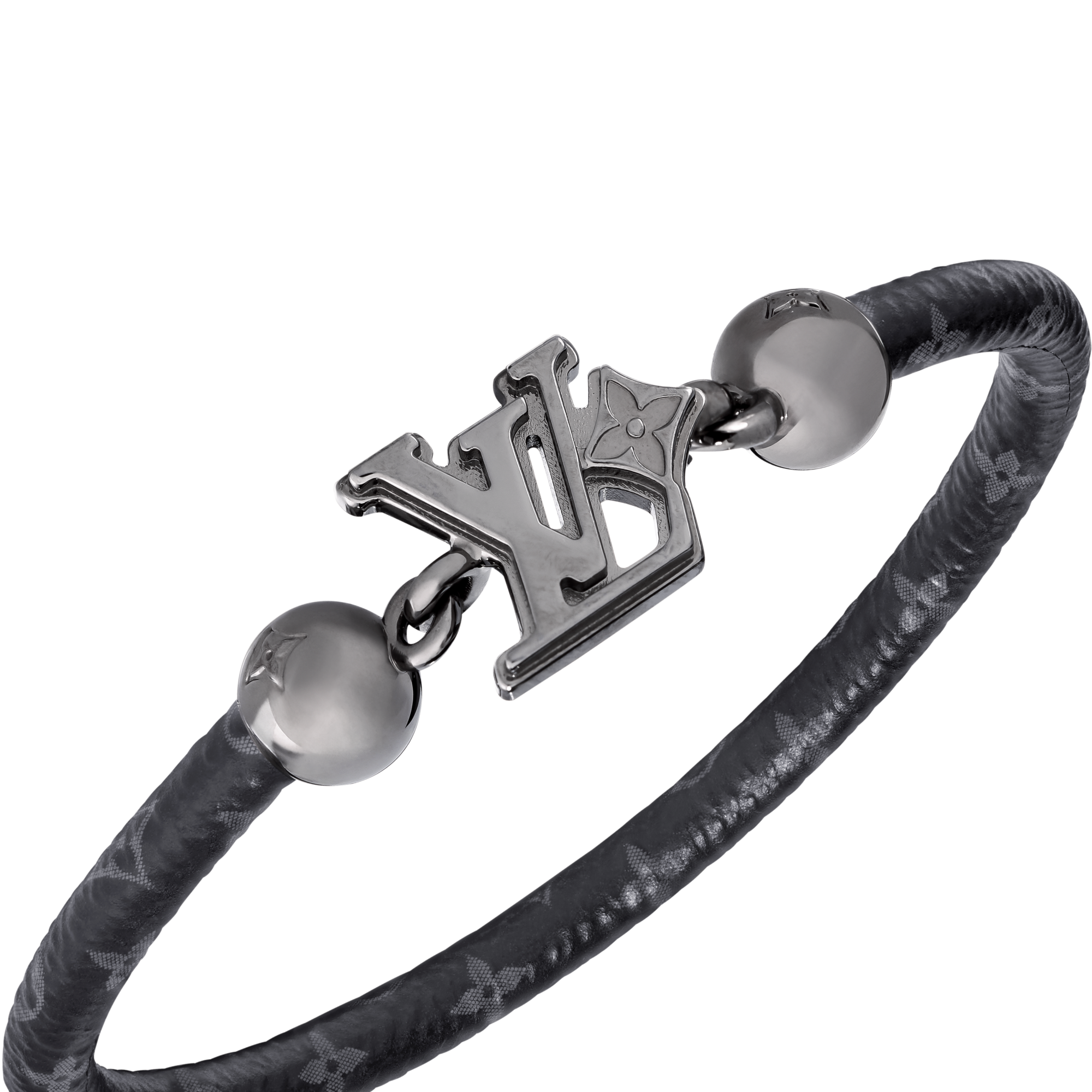 LV Flower Bracelet Monogram Eclipse Canvas - Men - Fashion Jewelry